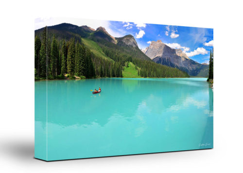 Mountain Lake Canvas Wall Art Handmade – 24 x 36 inches (60 x 90 cm) – Unframed – Signed by Artist