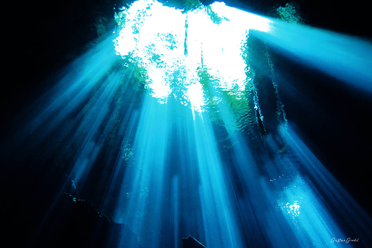 Underwater Cave Cenote Mexico